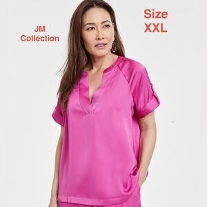 JM Collection Fuchsia Blouse for Women